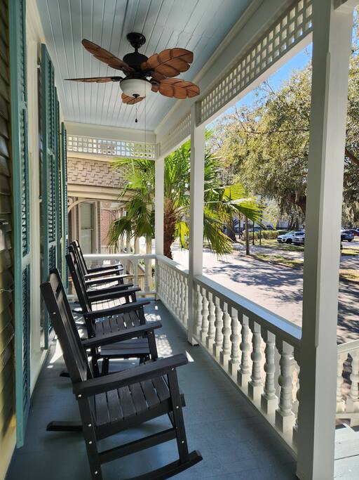 Feel the breeze & people watch while enjoying your sweet tea on the porch!