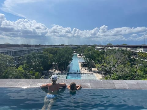 Take in breathtaking views of the Riviera Maya from this stunning rooftop pool. Relax and unwind while enjoying the panoramic scenery.
