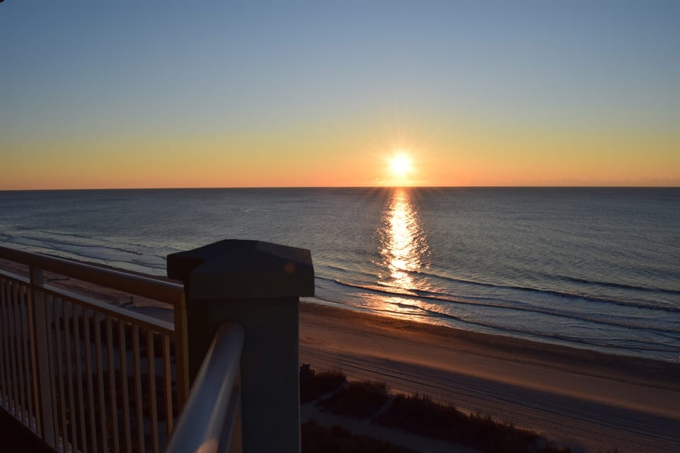 Sunrise from private balcony