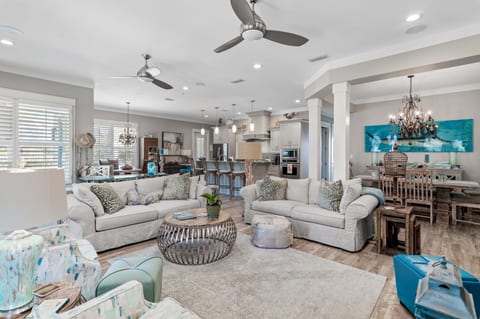 Living Room-Two couches, one is a Queen Pull-out Sleeper, large screen Smart TV