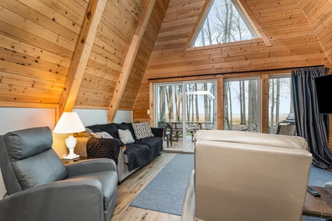 Living Room with smart tv and super fast internet