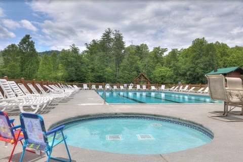 Enjoy a day relaxing by the off-site pool at Honeysuckle Meadows Pool & Deli (5 miles from cabin). Opening April 29th this year for the season.
