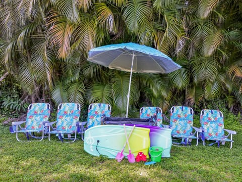 Save the luggage and trunk space! We have many of the supplies you will need for a day at the beach.