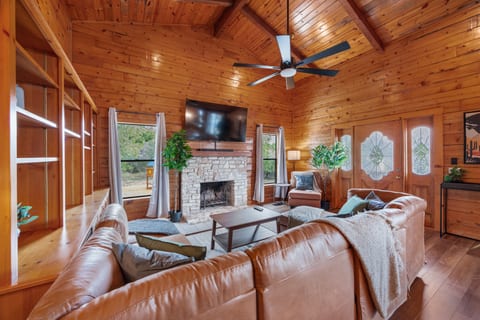 The main house living room with 70" TV