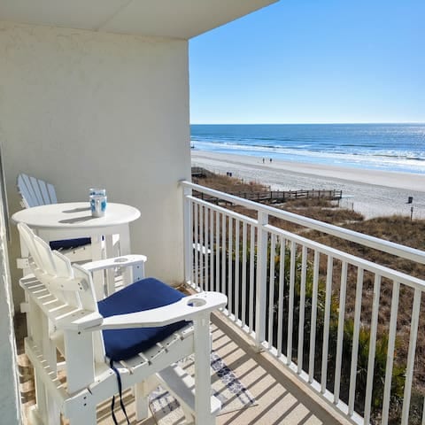 Direct Oceanfront, Elevator, 2Bed/2Ba w/ King Bed