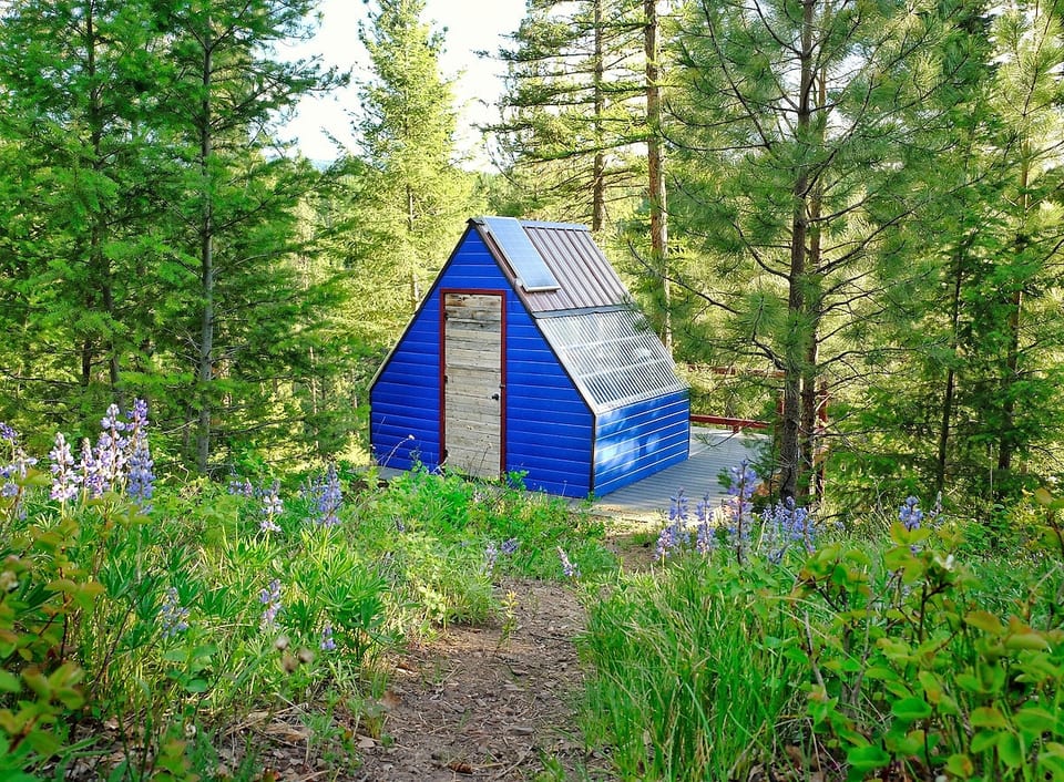 The Blind Cabin at The Hohnstead Glamping and Cabins near Missoula Montana.
