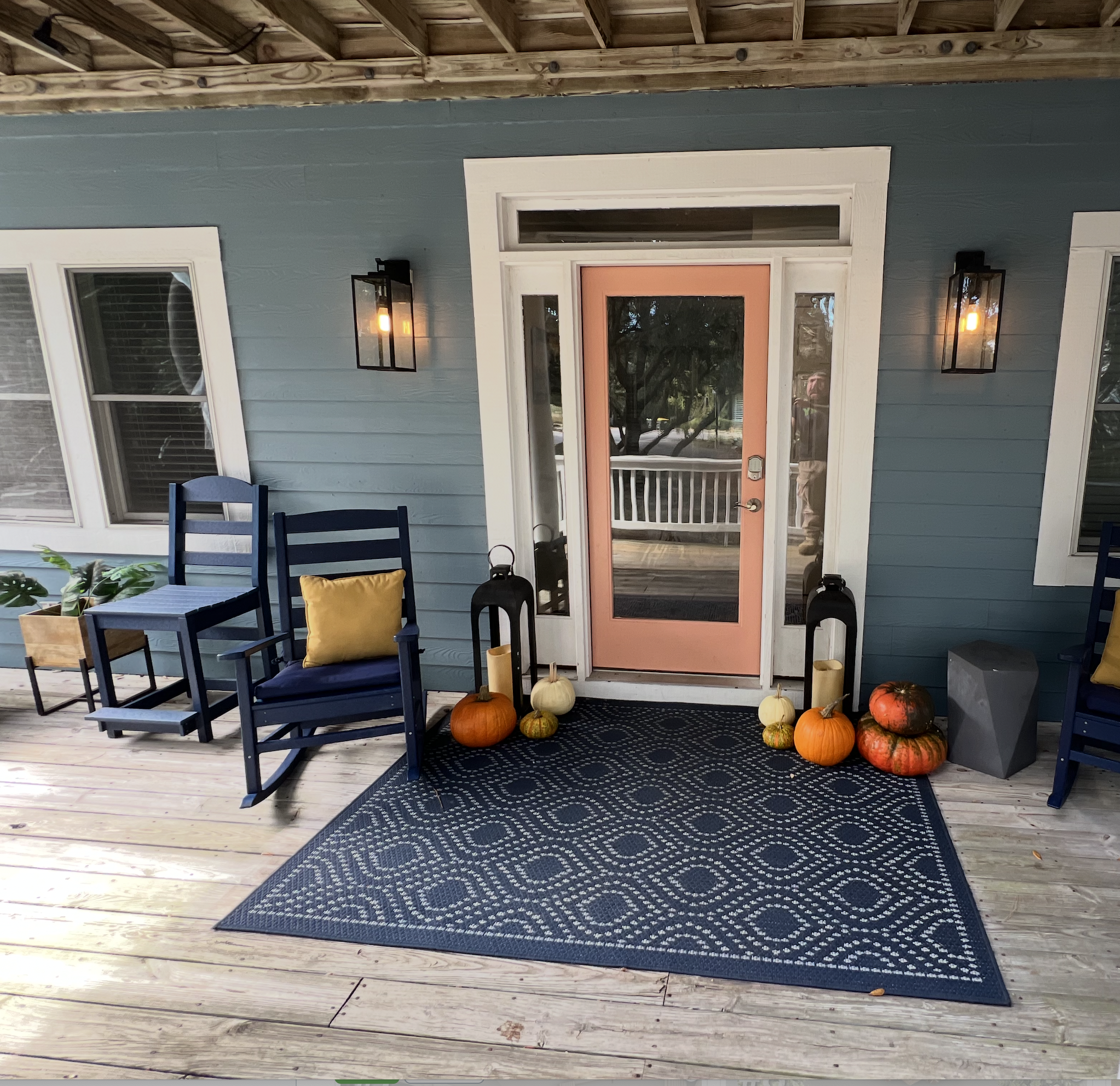 Fall front porch vibes in Corolla North Carolina