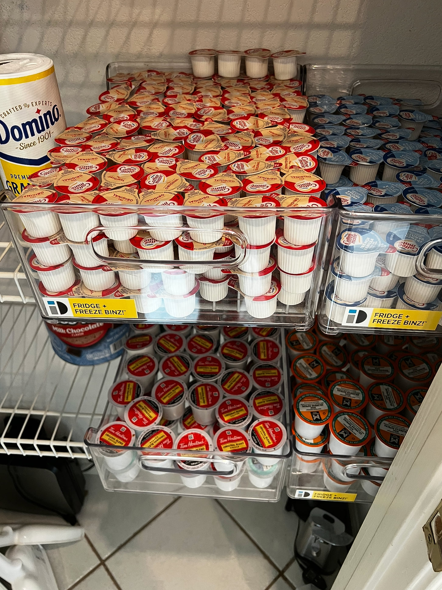 Fully Stocked with Coffee, Creamer, Sugar, Hot Chocolate