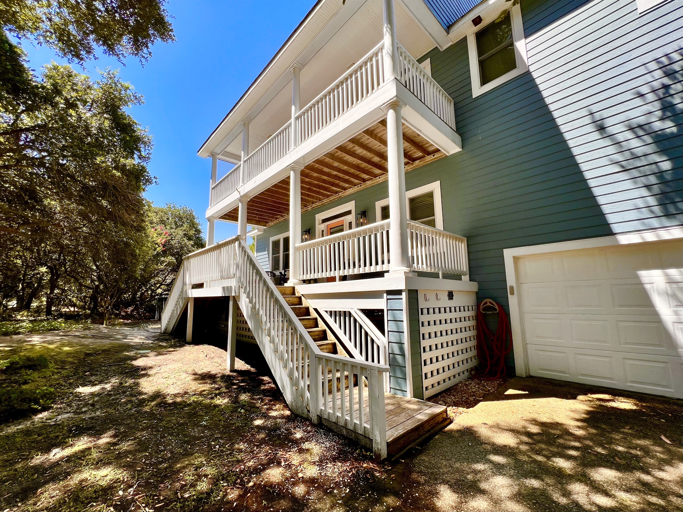 Stairs to the entrance.