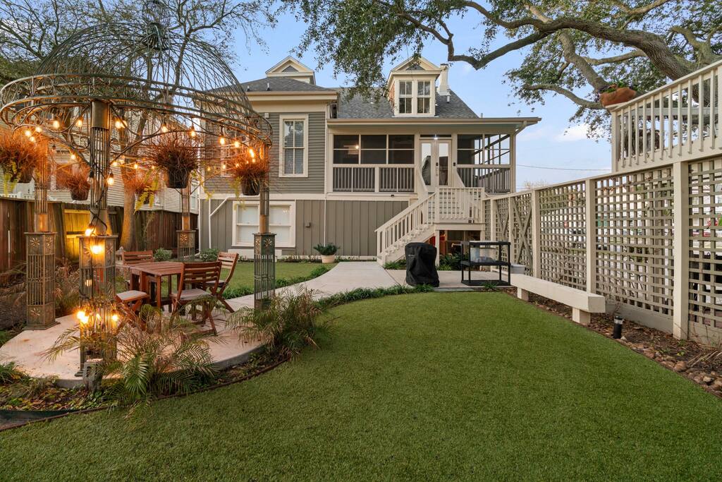 The lights of the gazebo make the whole backyard sparkle and gleam in the later part of the evening. 