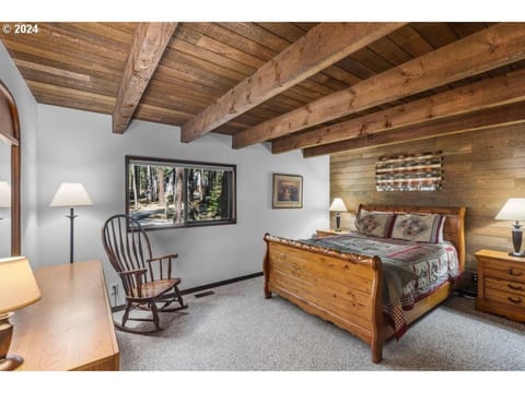 Primary bedroom on the main floor with queen bed.  