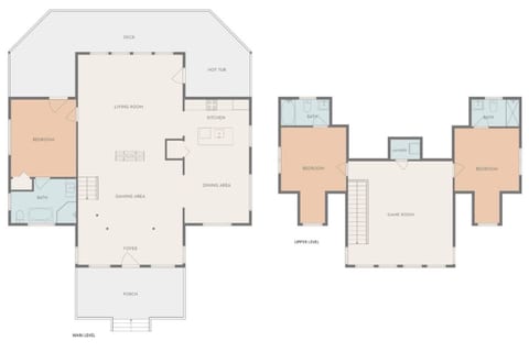 Floor plan of our 2 story cabin