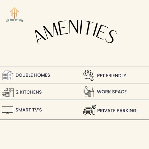 Amenities of Full Duplex luxuries home