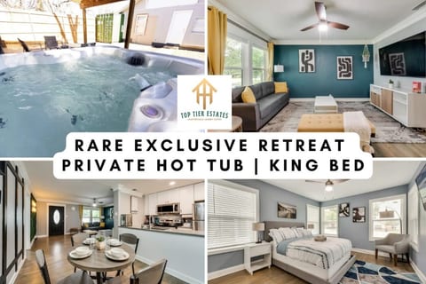 Private Retreat: Unwind in the luxurious hot tub & enjoy stylish, vibrant living spaces!