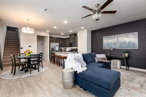 Spacious vacation home with open kitchen, dining and drawing area, perfect for entertaining friends and family