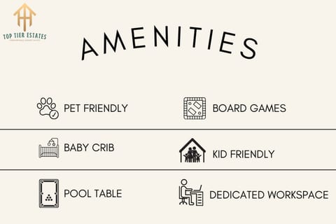 Amenities - Spacious 6 Bed House| Airport | Pet-Friendly | AFB