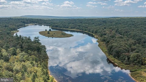 Aerial view of the main lake