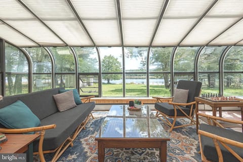Amazing sunroom with views of the lake