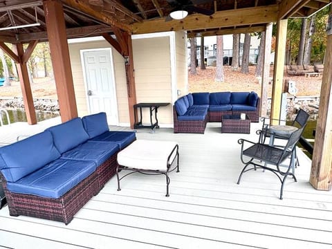 Boat house sitting area.