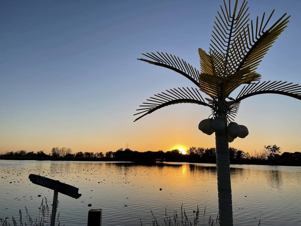 Sunsets on the Sandusky River - view from the marina across the street from the property.
