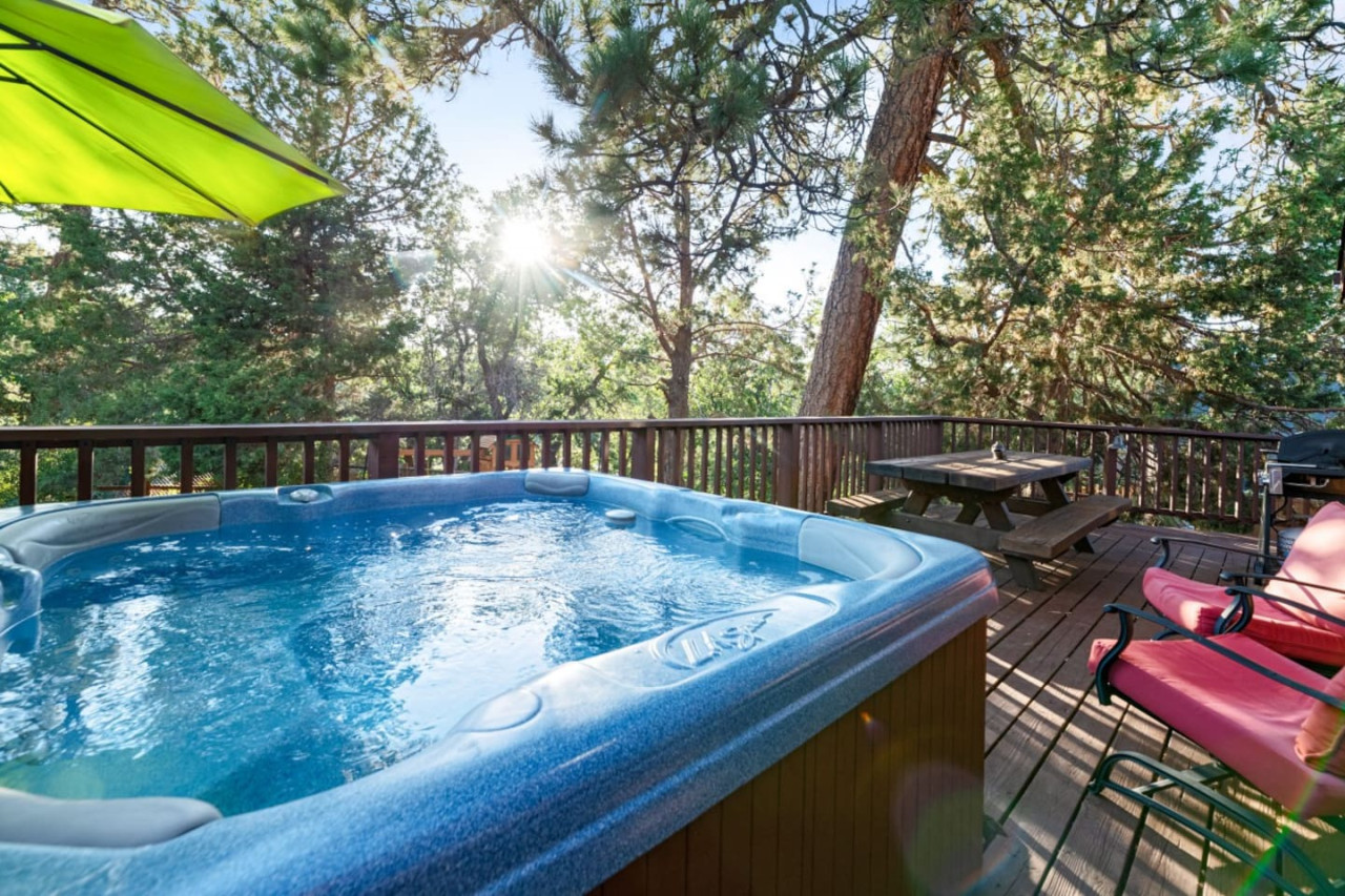 Villa Grove | Big Bear Family Retreat w/ Hot Tub, Fire Pit, Playground & Fenced Yard – Pet Friendly | by Rather Be Properties