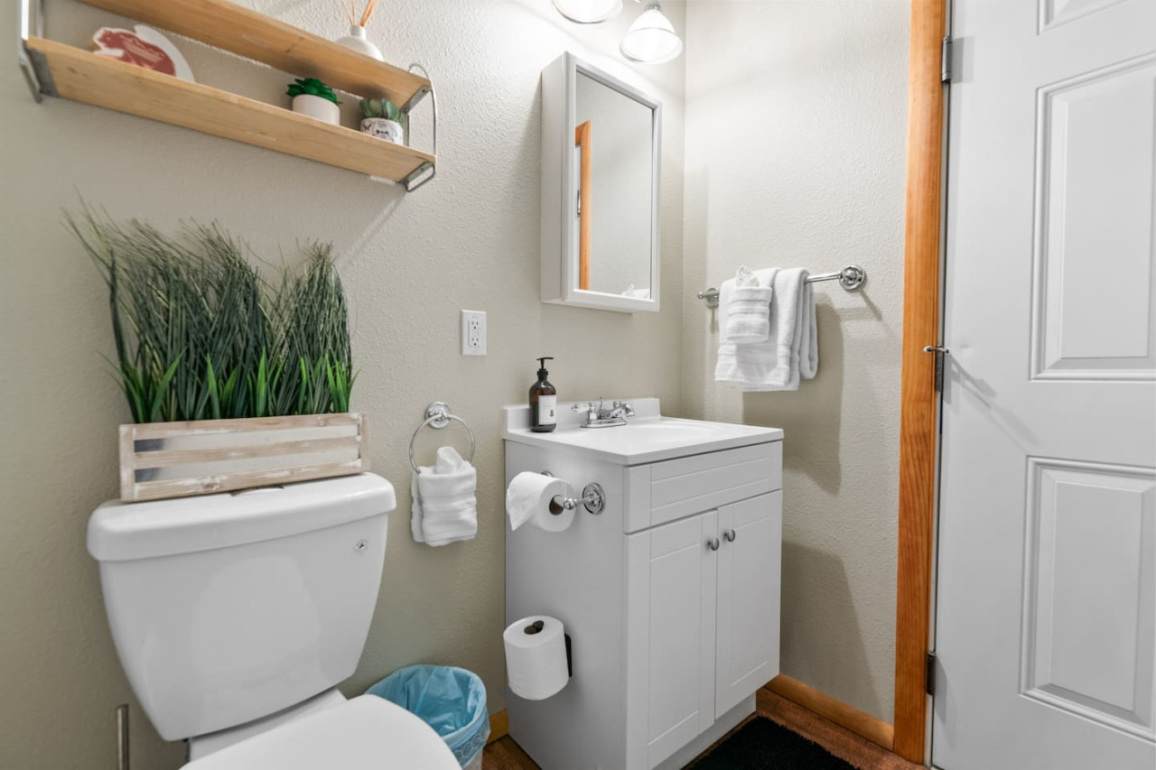 Big Bear vacation rental with hot tub and game room, close to lake, ski resorts, and trails. By Rather Be Properties