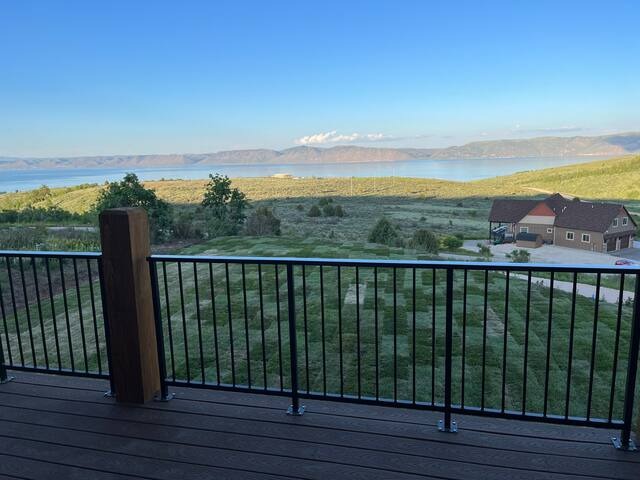 View of the lake from our deck.