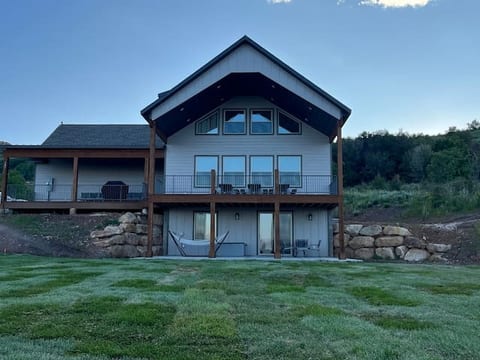 Front View of our home, deck and patio