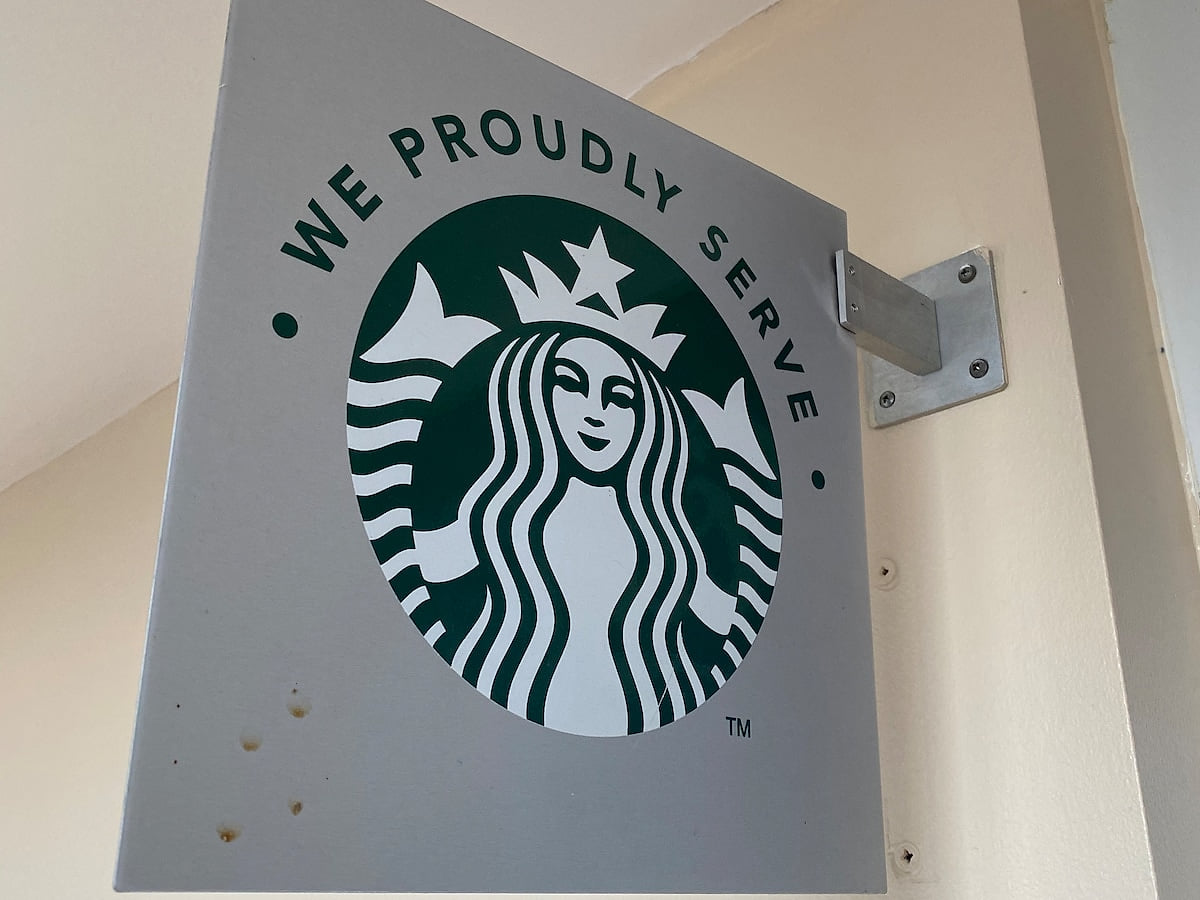 Starbucks coffee at the market