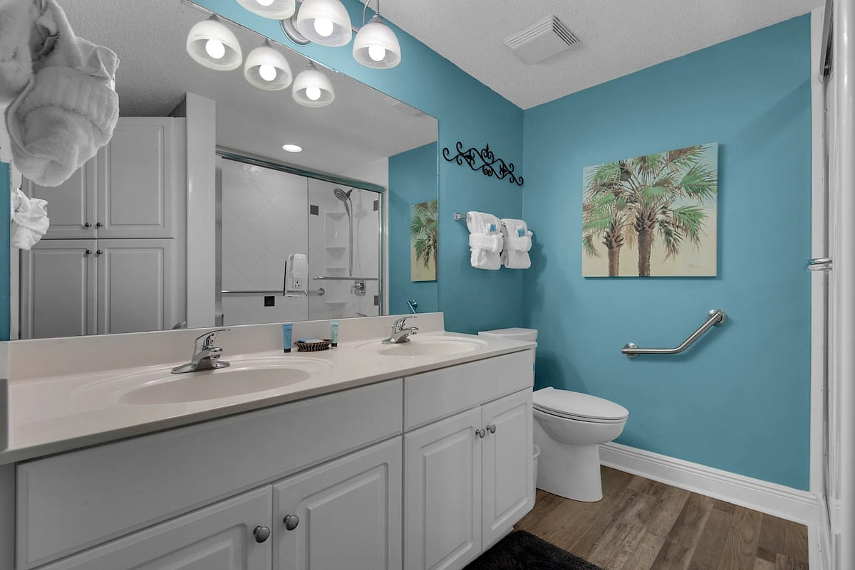 Master bath with double sinks
