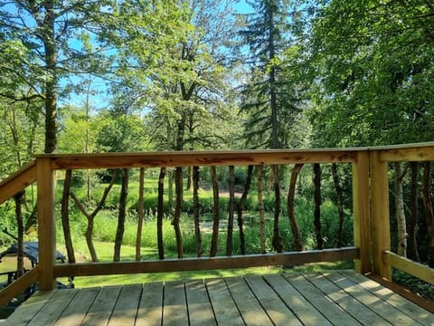 View of pond from deck
