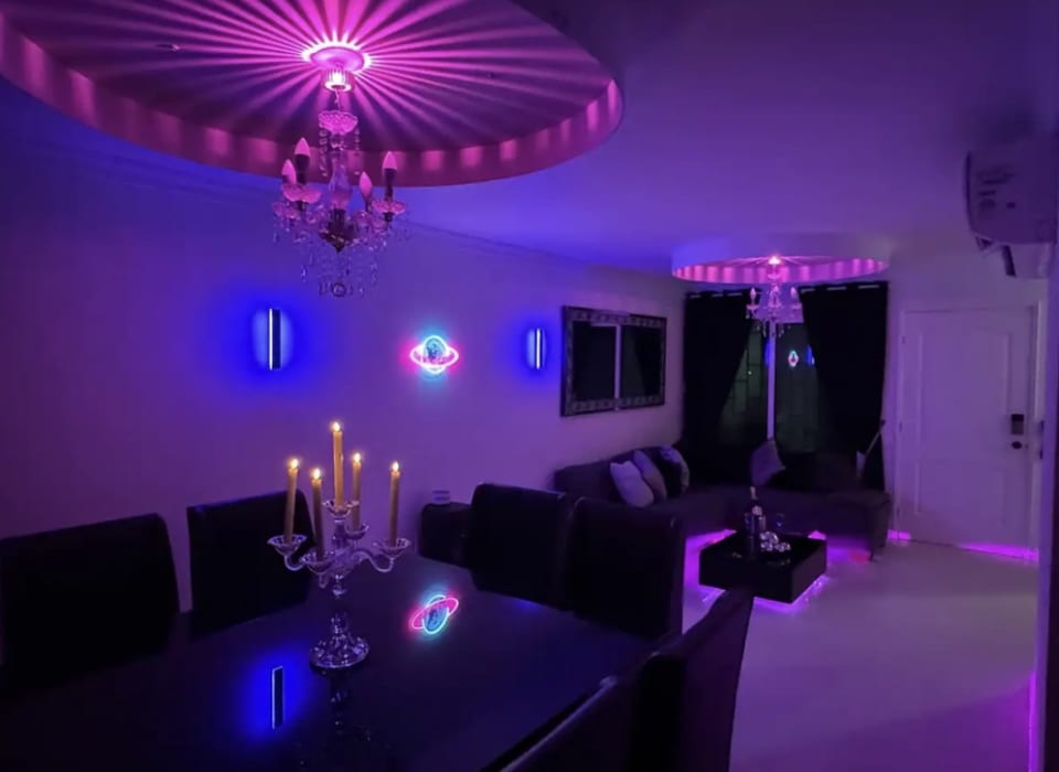 Living Room Colored Party lighting