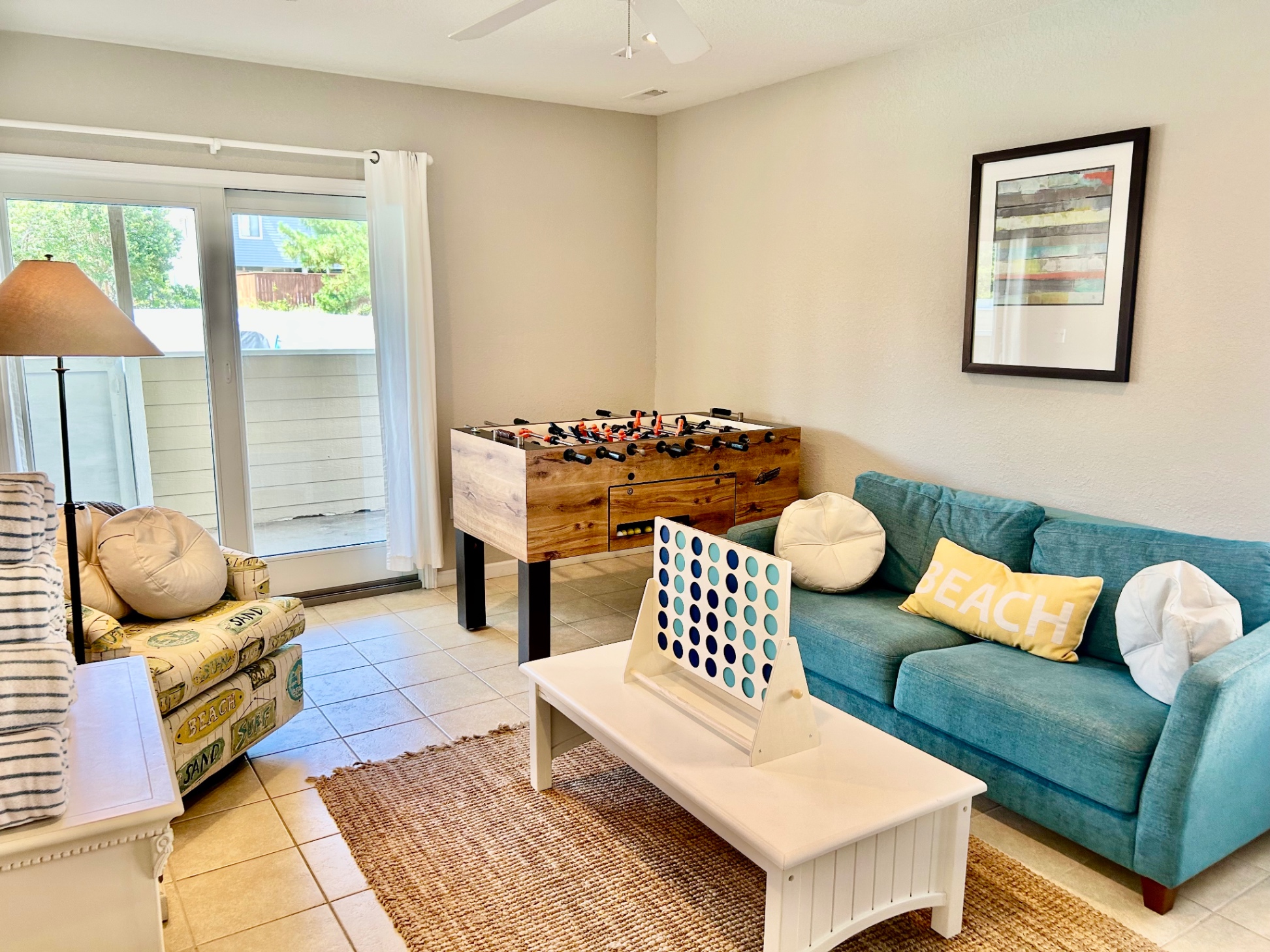 Enjoy lots of games and activities in the update game room 