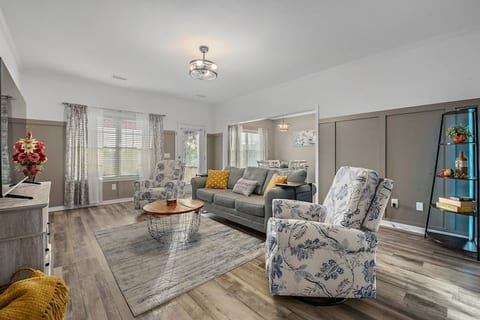 Cozy living room with two recliners and sofa