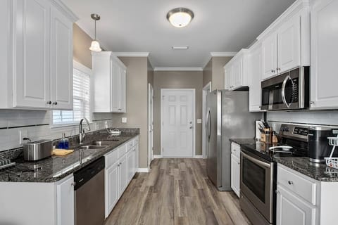 Fully stock kitchen to prepare delicious meals.