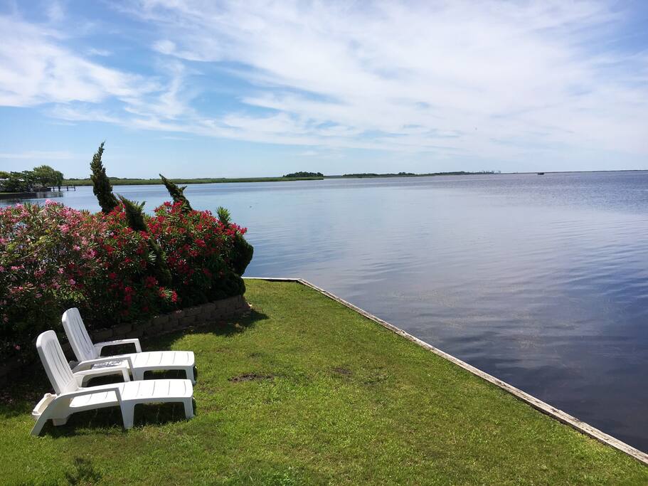Sunbathe next to the Back Bay