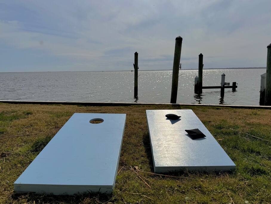 Cornhole boards for hours of fun