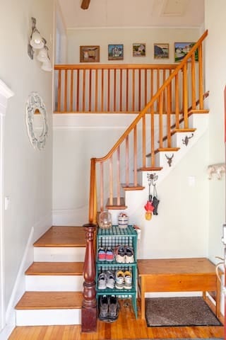 Stairs to second floor room
