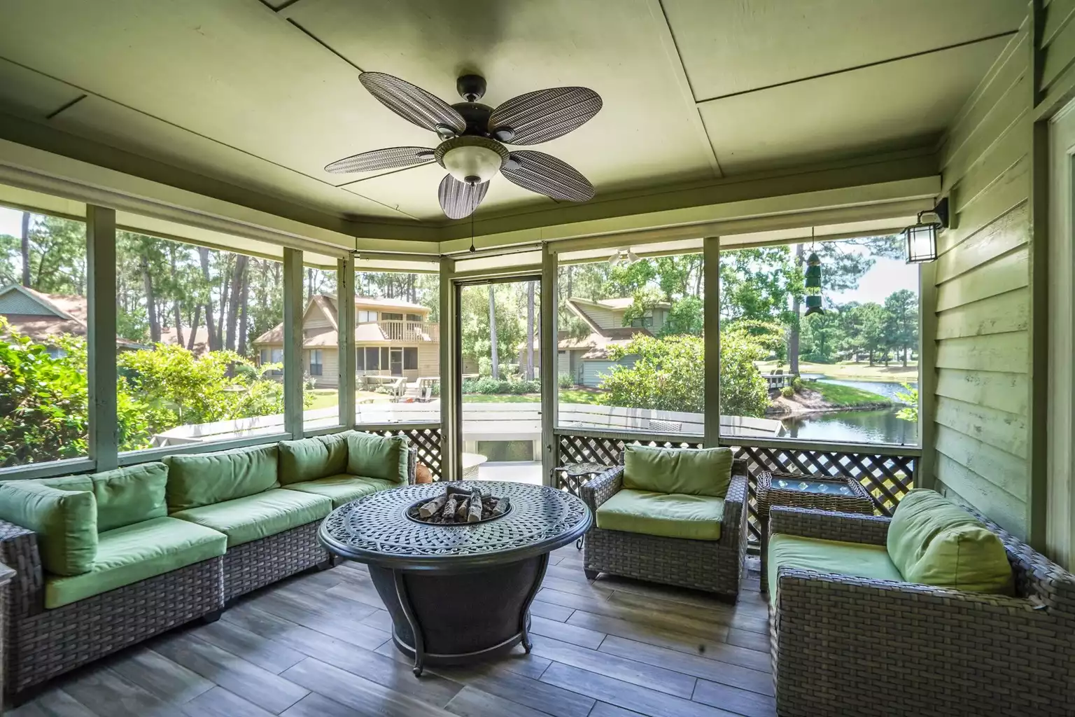 Plenty of seating on patio