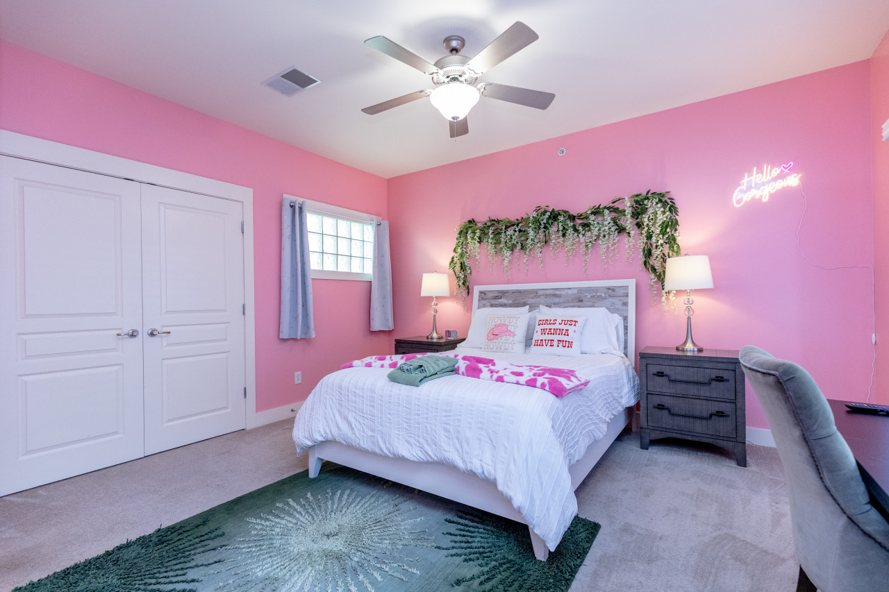 Master Bedroom with Queen Bed, Walk-in Closet, Private Balcony, and En-Suite Bathroom!