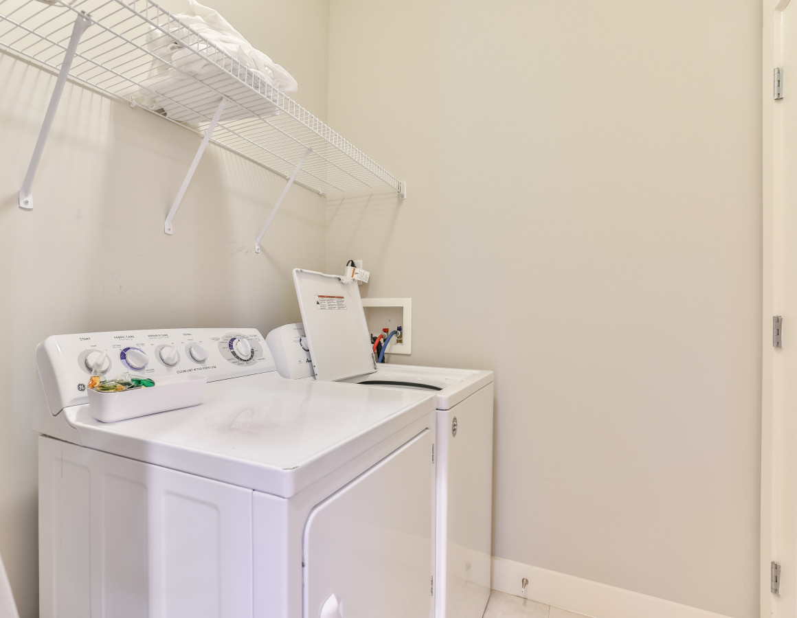 In-Unit Laundry with Iron+Ironing Board