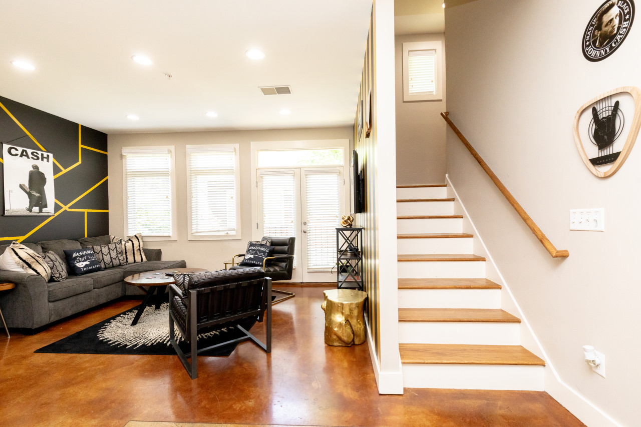 Bedrooms are upstairs....