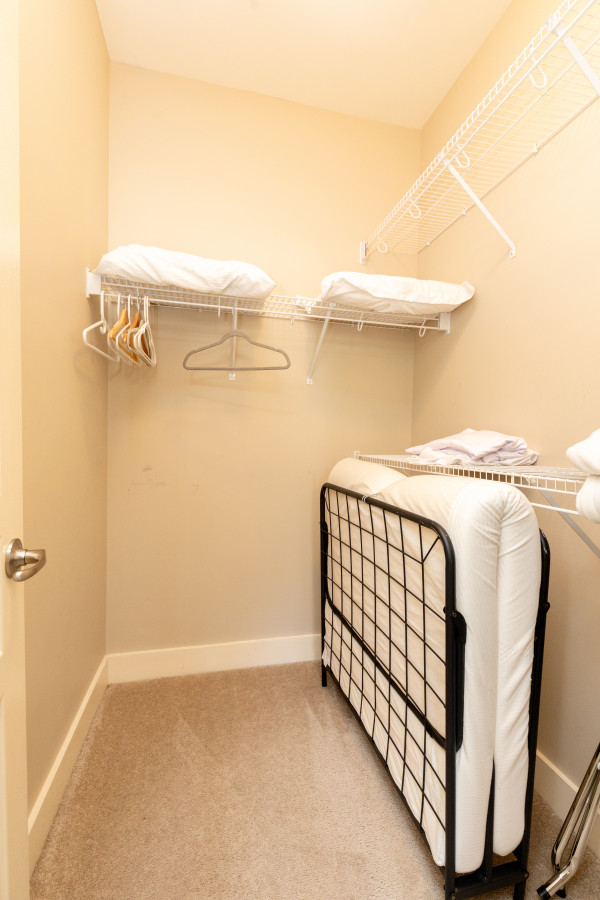 Foldaway Bed located in Second Bedroom Closet