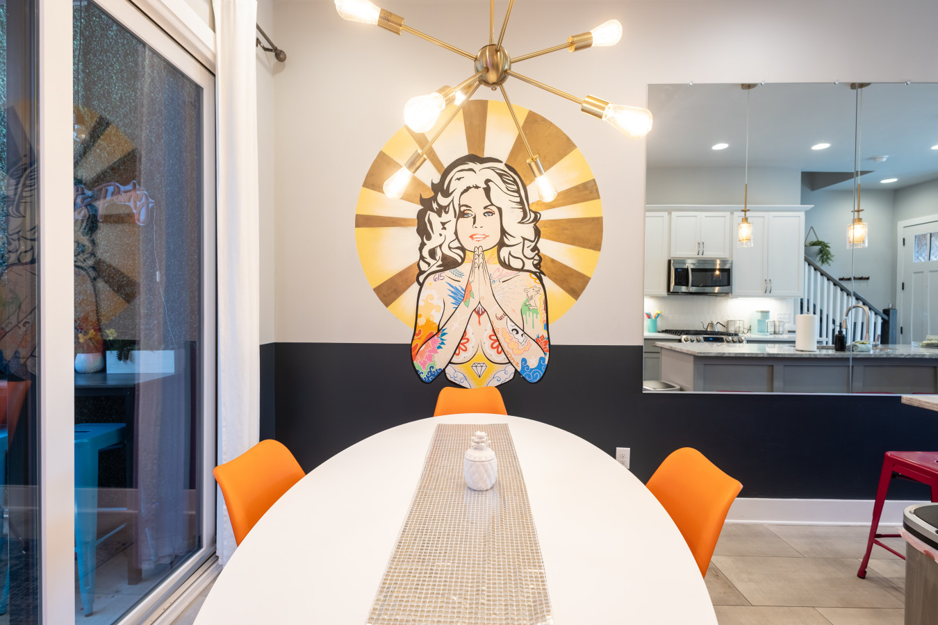 "Pour yourself a cup of ambition" in the dining room