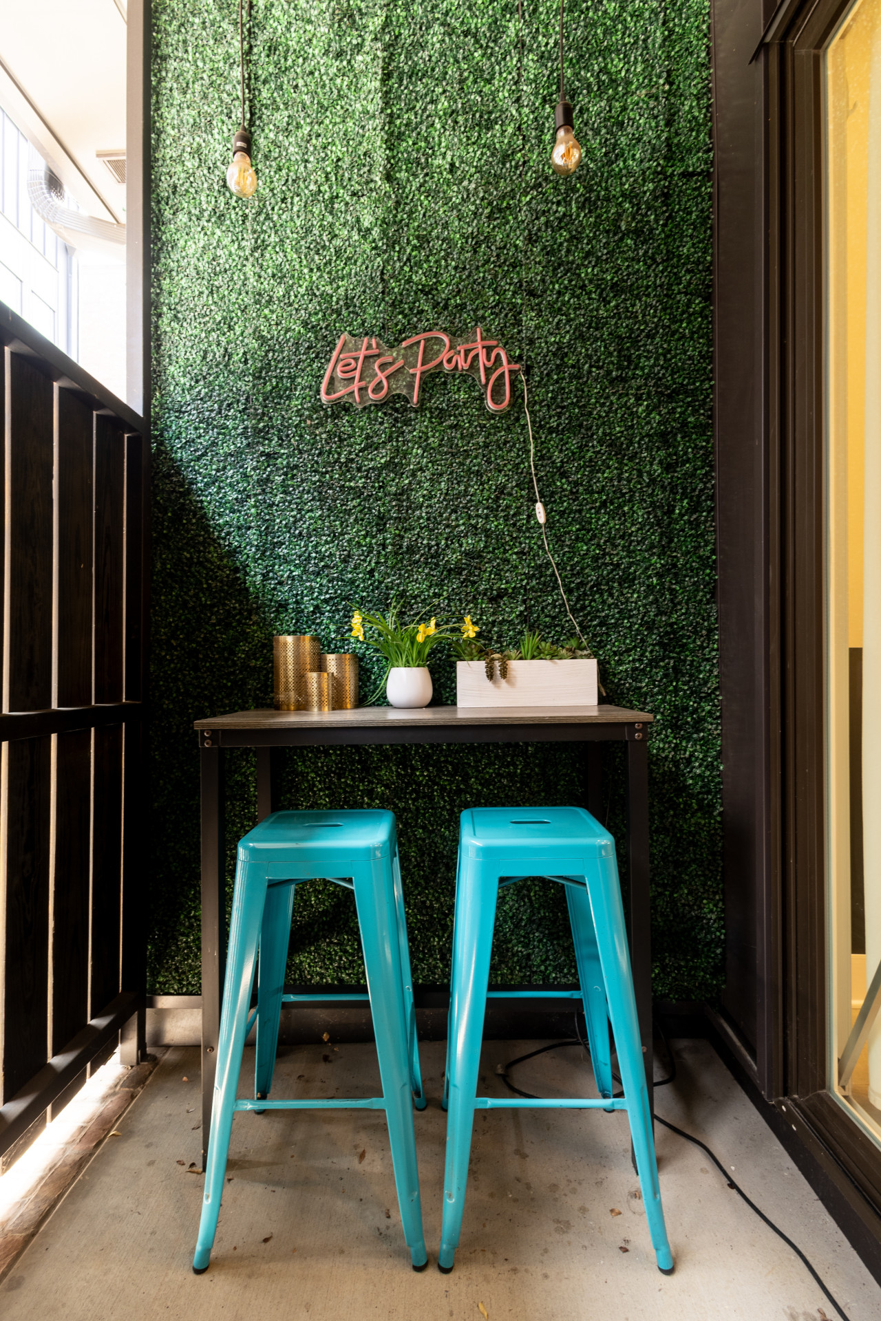 Enjoy fresh air and extra space on the back patio.