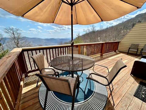 Plenty of space to relax on our back deck. 
