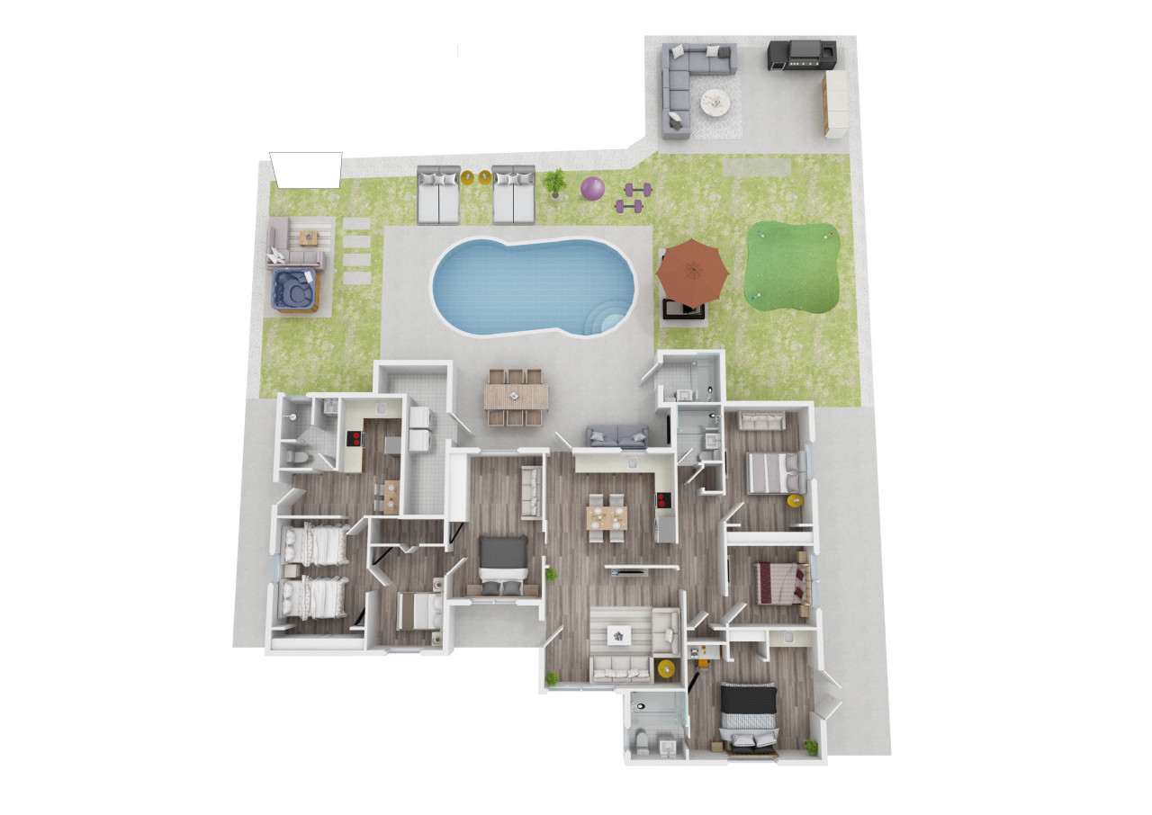 6BR Heated Pool Triplex Perfect for Gatherings