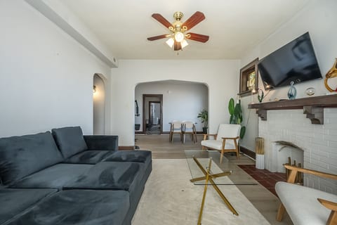 A cozy and inviting space to relax after a day of exploring St. Louis!