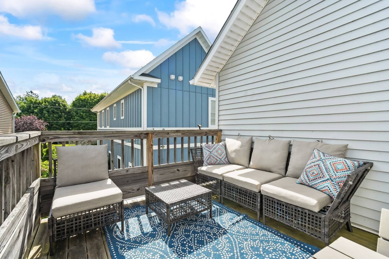 Take a moment to relax in this cozy terrace lounge, an inviting spot for quiet time or conversation.