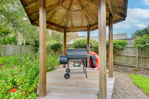 Fire up the grill in the gazebo and enjoy your meal in the cozy dining area on the patio.